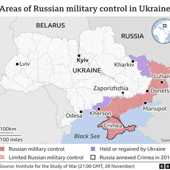 Wilayah Ukraina yang dikontrol oleh Rusia.