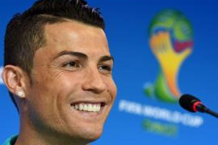 Bintang tim nasional Portugal, Cristiano Ronaldo. 