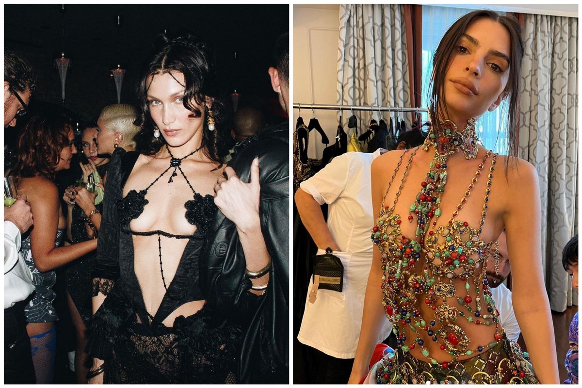 Fashion berupa atasan seksi berkilauan jadi pilihan banyak bintang di acara Met Gala 2022