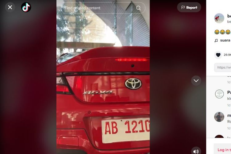 Video viral di media sosial, Toyota GR86 pakai emblem Agya