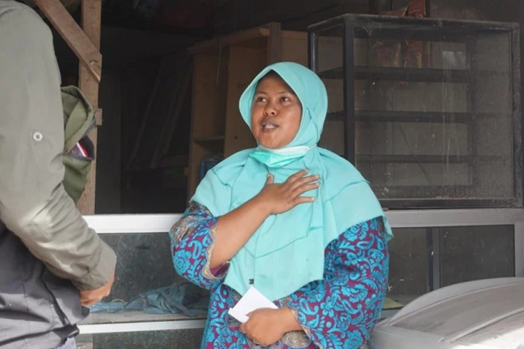 Nur Hasanah, salah satu korban terdampak erupsi Gunung Semeru
