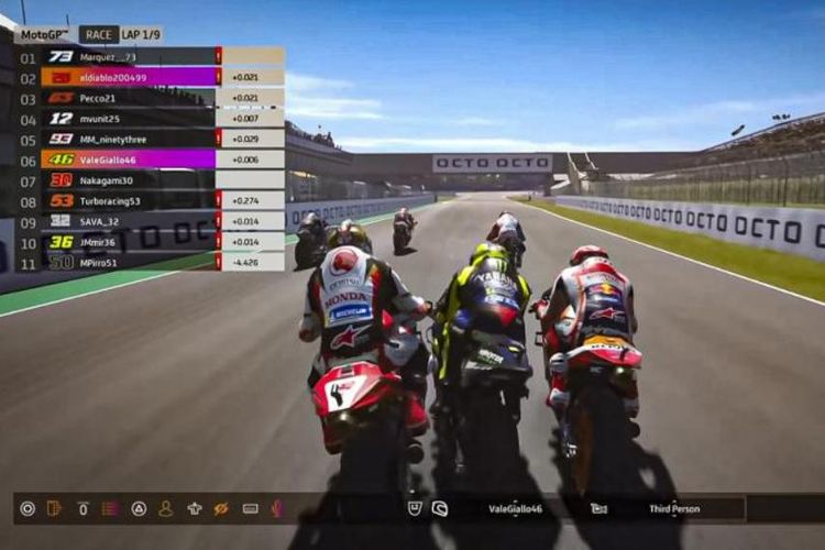 Alex marquez juara virtual race MotoGP 2020 Misano 