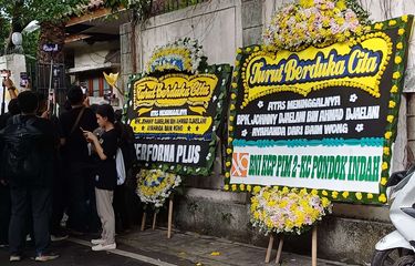 Rumah duka ayah Baim Wong di Gondangdia, Jakarta Pusat, Selasa (7/1/2025).