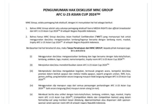 Penjelasan Kemenpora dan MNC Group soal Aturan Nobar Indonesia Vs Uzbekistan