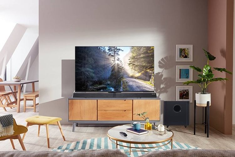 Polytron 4K UHD Smart Cinemax Soundbar Google TV 50 Inch PLD 50BUG5959 punya kualitas suara dan layar yang mumpuni.