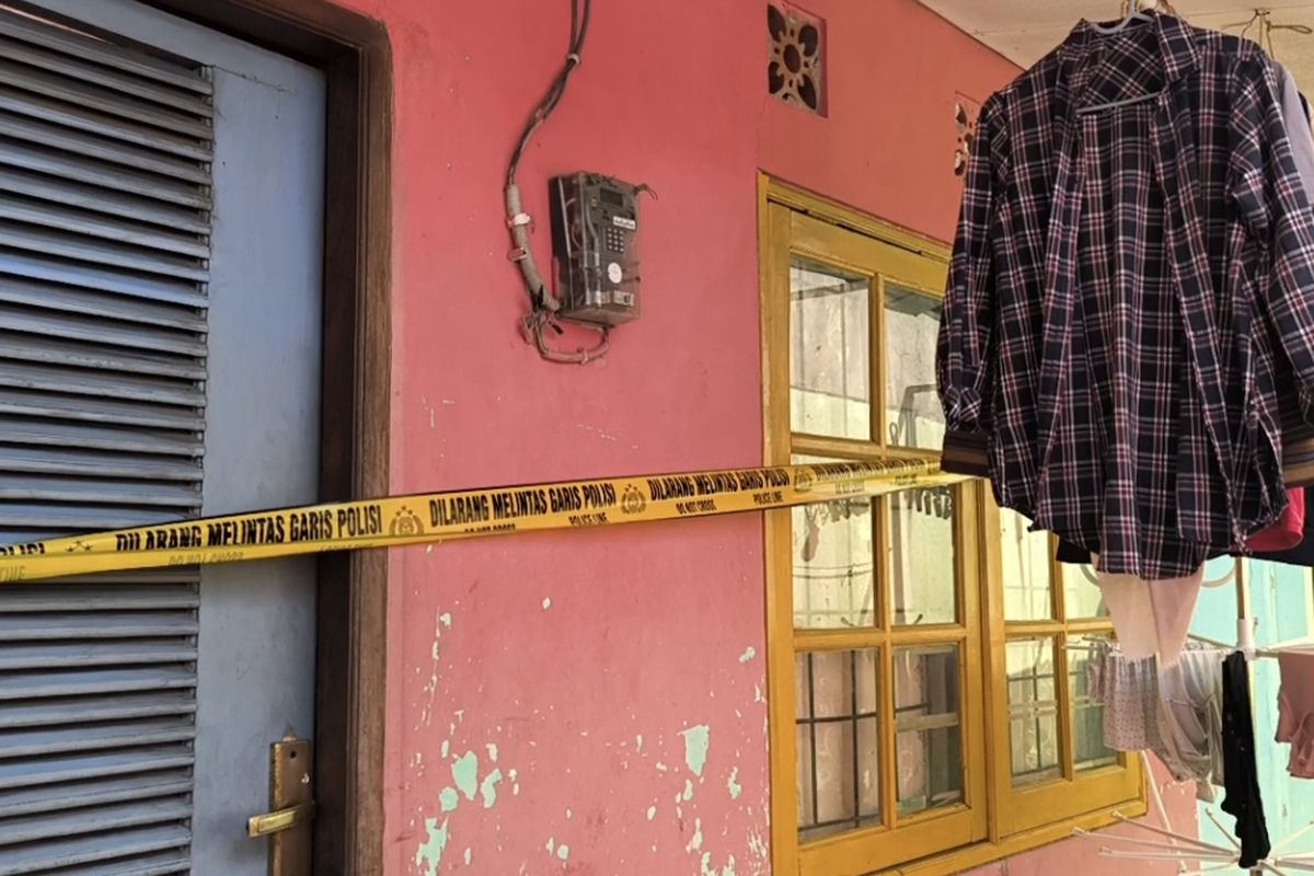 Kondisi kontrakan yang ditempati korban pembunuhan di Tangsel.