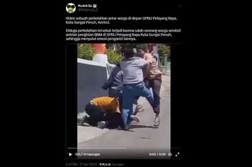 Viral, Video Warga Berkelahi di Depan SPBU di Jambi, Ini Kata Polisi