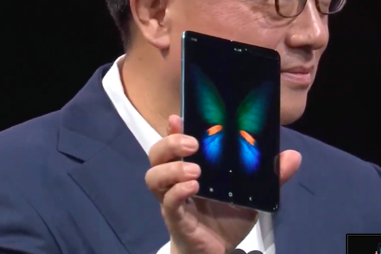 Samsung Galaxy Fold resmi meluncur di ajang Galaxy Unpacked 2019, San Francisco, Amerika Serikat.