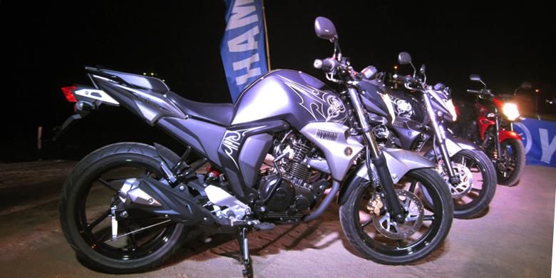 All New Byson Fuel Injection yang baru diluncukan Yamaha, Kamis (18/6/2015)
