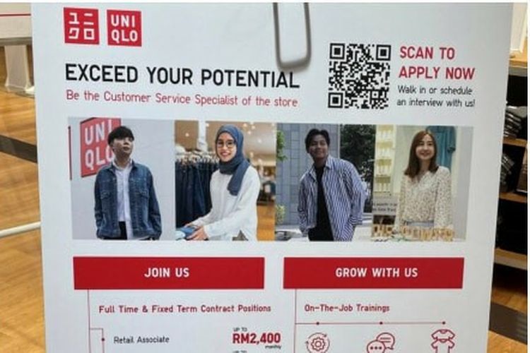 Uniqlo Malaysia transparan ungkap gaji karyawan dalam loker kemudian dipuji netizen Indonesia.