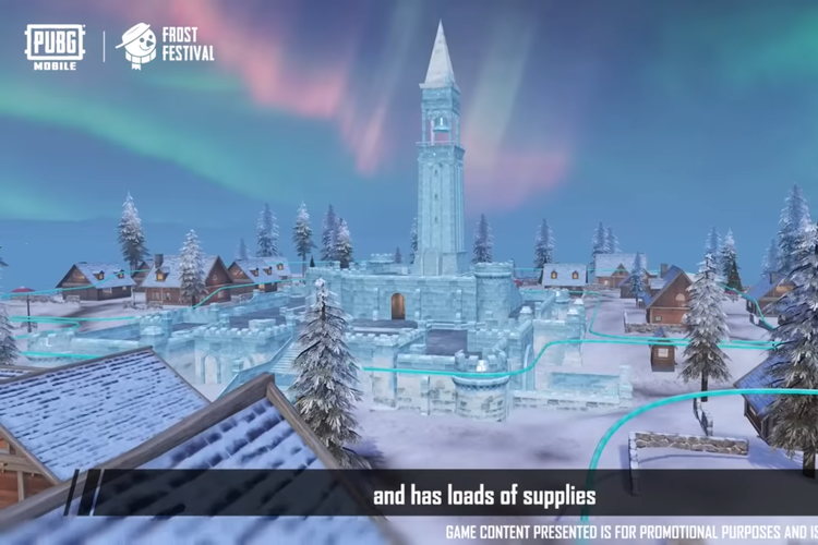 Di PUBG Mobile update 2.9, pengguna bisa menjelajahi desa salju Snowy Village dan kastil es.