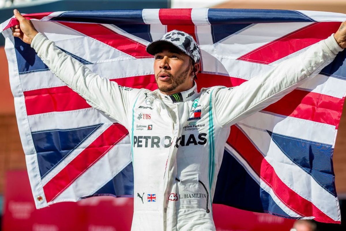 Pembalap Formula 1 Lewis Hamilton.