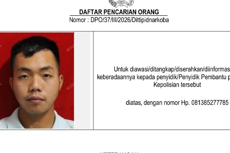 Tangan Kanan Bandar Narkoba ‘The Doctor’ Masuk DPO, Diduga Kabur ke Malaysia