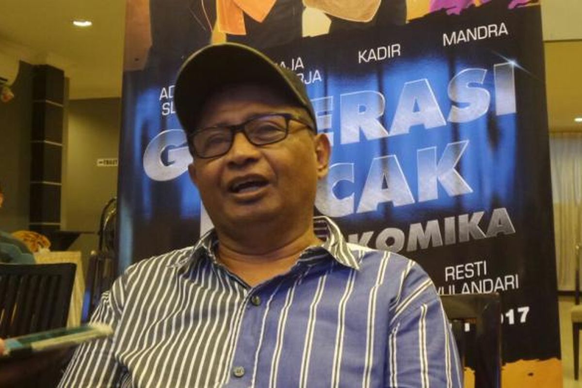 Kadir dijumpai ketika hadir dalam jumpa pers film Generasi Kocak: 90-an Vs Komika, di Gado-gado Boplo, Menteng, Jakarta Pusat, pada Selasa (24/1/2017).