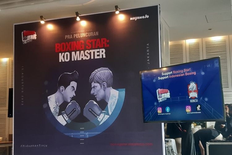 Konferensi pers soft launching gim Boxing Star: KO Master di Wyl's Kitchen, Jakarta, pada Senin (15/8/2022) siang WIB.