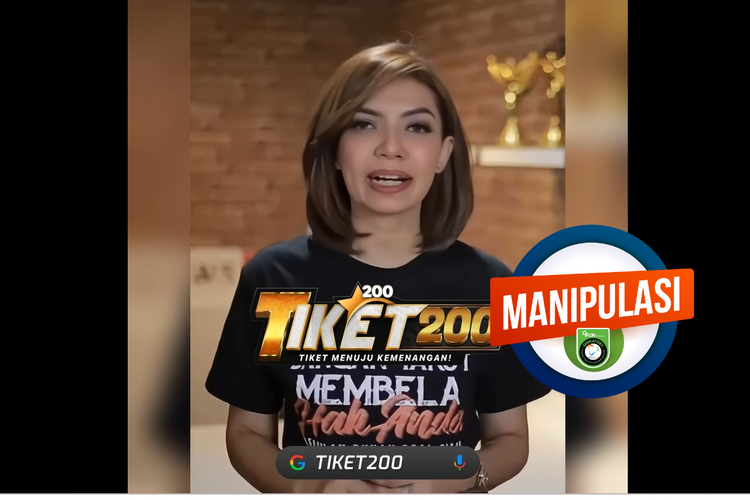 Tangkapan layar Facebook narasi yang mengeklaim Najwa Shihab mempromosikan situs judi
