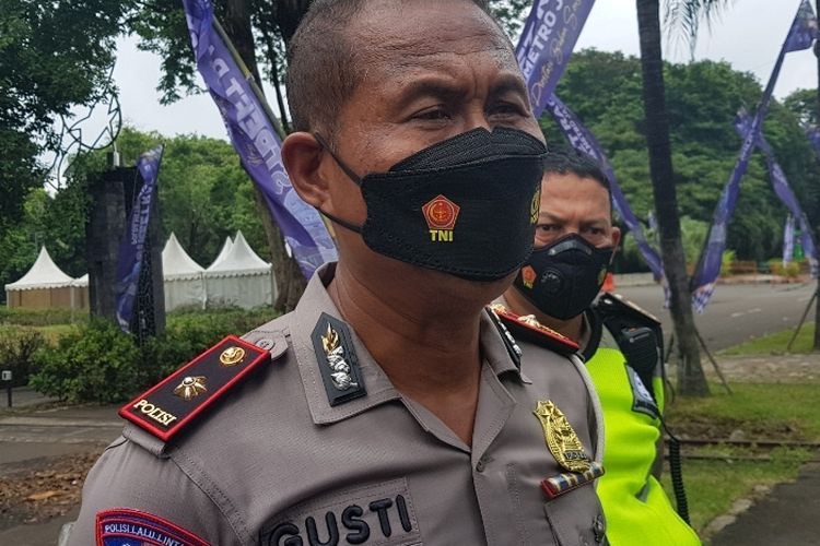 Kepala Satuan Lalu Lintas (Kasatlantas) Wilayah Polres Metro Jakarta Utara Komisaris Polisi I I Gusti Sunawa saat ditemui di lokasi street race Ancol, Jakarta Utara, Sabtu (15/1/2022).
