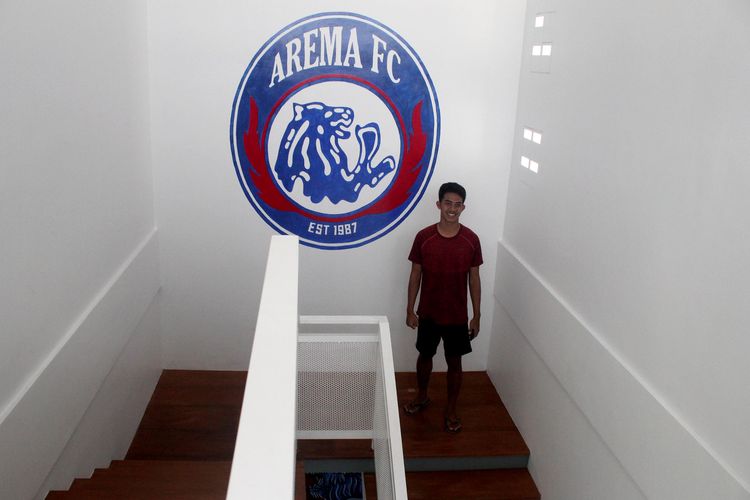 Salah satu mural Arema yang ada disetiap sudut mess.