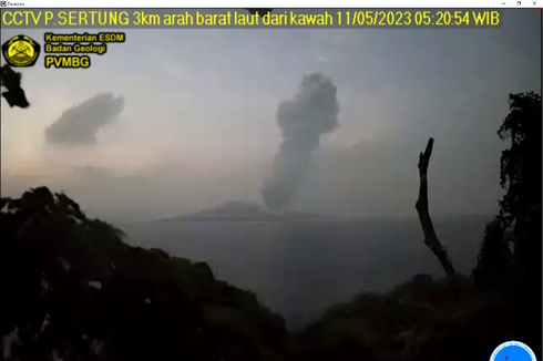 Gunung Anak Krakatau Alami Erupsi Hari Ini, Tinggi Kolom Abu Capai 3.000 Meter