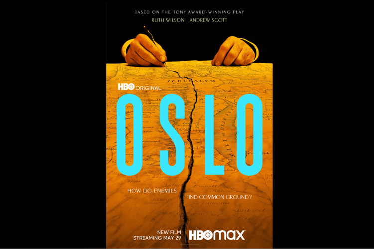 Serial drama Oslo (2021) dibintangi oleh Ruth Wilson dan Andrew Scott.