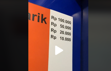 Video viral mesin ATM setor tarik Rp 10.000