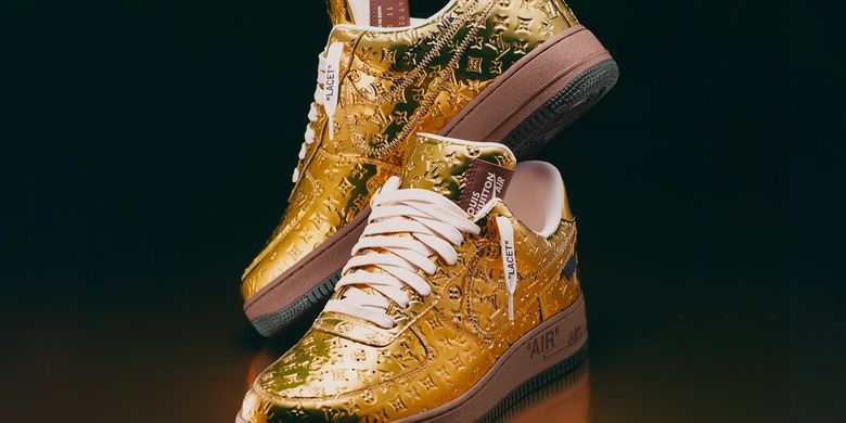 Rekor, Louis Vuitton x Nike Air Force 1 by Virgil Abloh Terjual Rp 5 Miliar