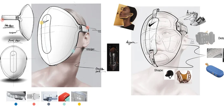 Perancang konsep asal Korea Selatan Min Chang Kim memvisualisasikan produk kesehatan dan kosmetik futuristik yang berfungsi untuk perawatan kulit wajah. 