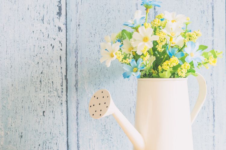 Ilustrasi vas bunga. 