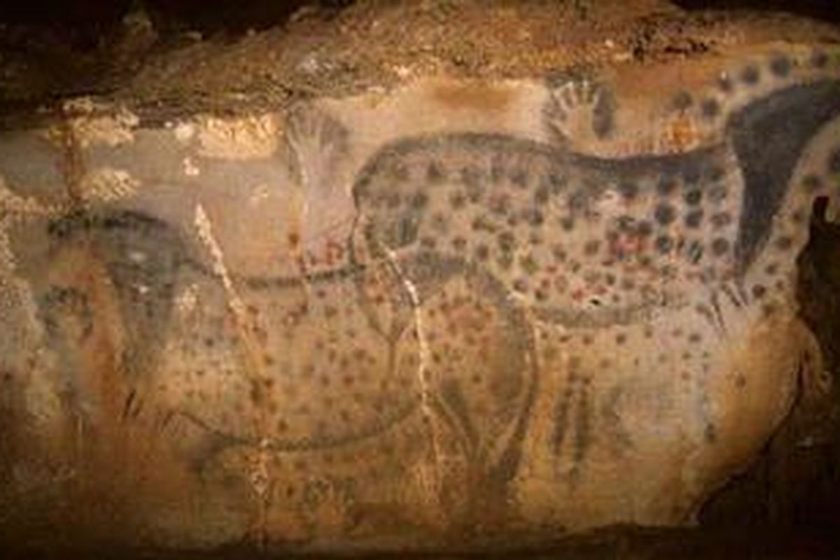 Lukisan kuda tutul di Pech Merle, Perancis.
