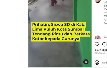 Murid SD Maki dan Tendang Pintu Kelas di Sumbar, Guru yang Minta ...