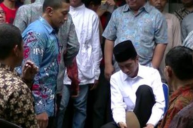 Jokowi di Solo, Jumat (1/5/2015).