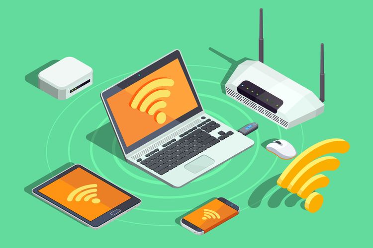 Wi-Fi adalah salah satu contoh implementasi jaringan wireless.