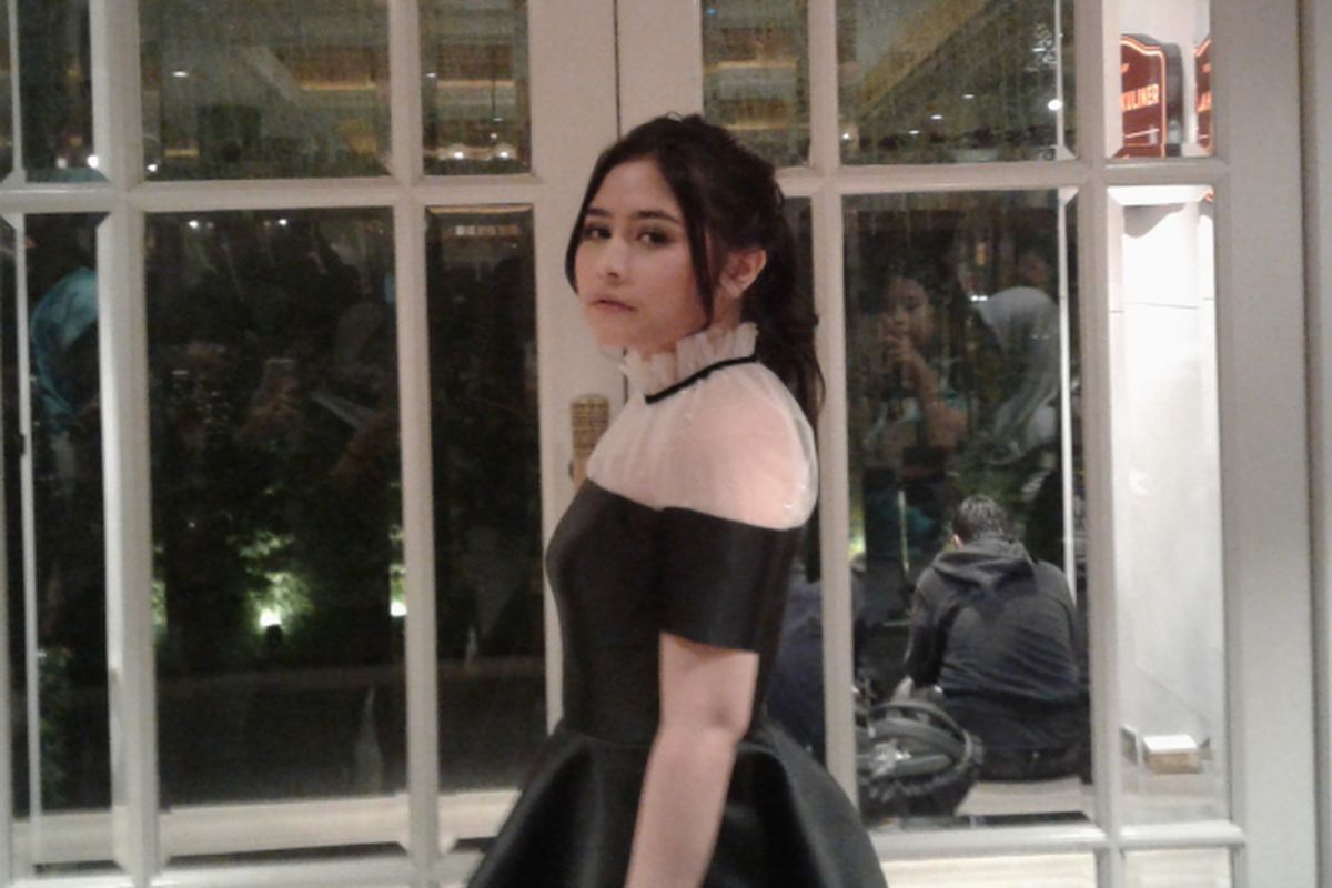 Prilly Latuconsina pada pemutaran film Danur di Metropole XXI, Cikini, Jakarta Pusat, Senin (27/3/2017).