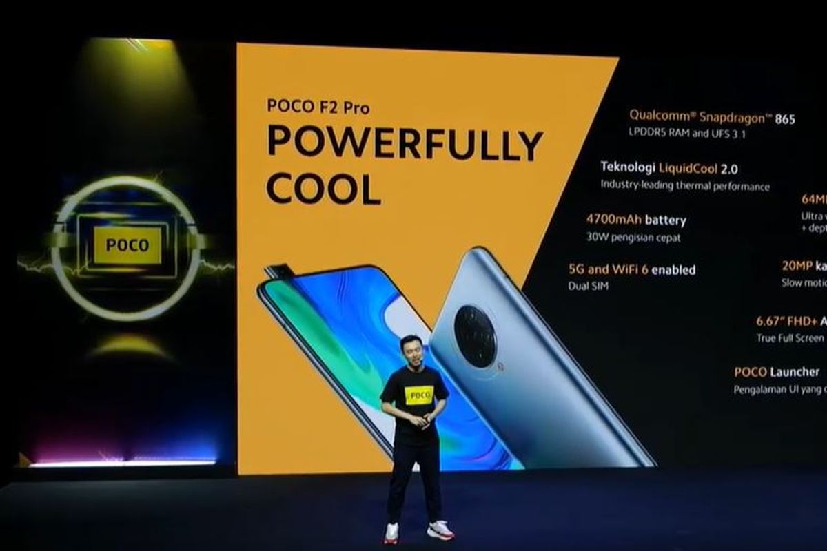 Country Director Xiaomi Indonesia, Alvin Tse, memperkenalkan Poco F2 Pro, dalam sebuah acara peluncuran online, Selasa (14/7/2020).