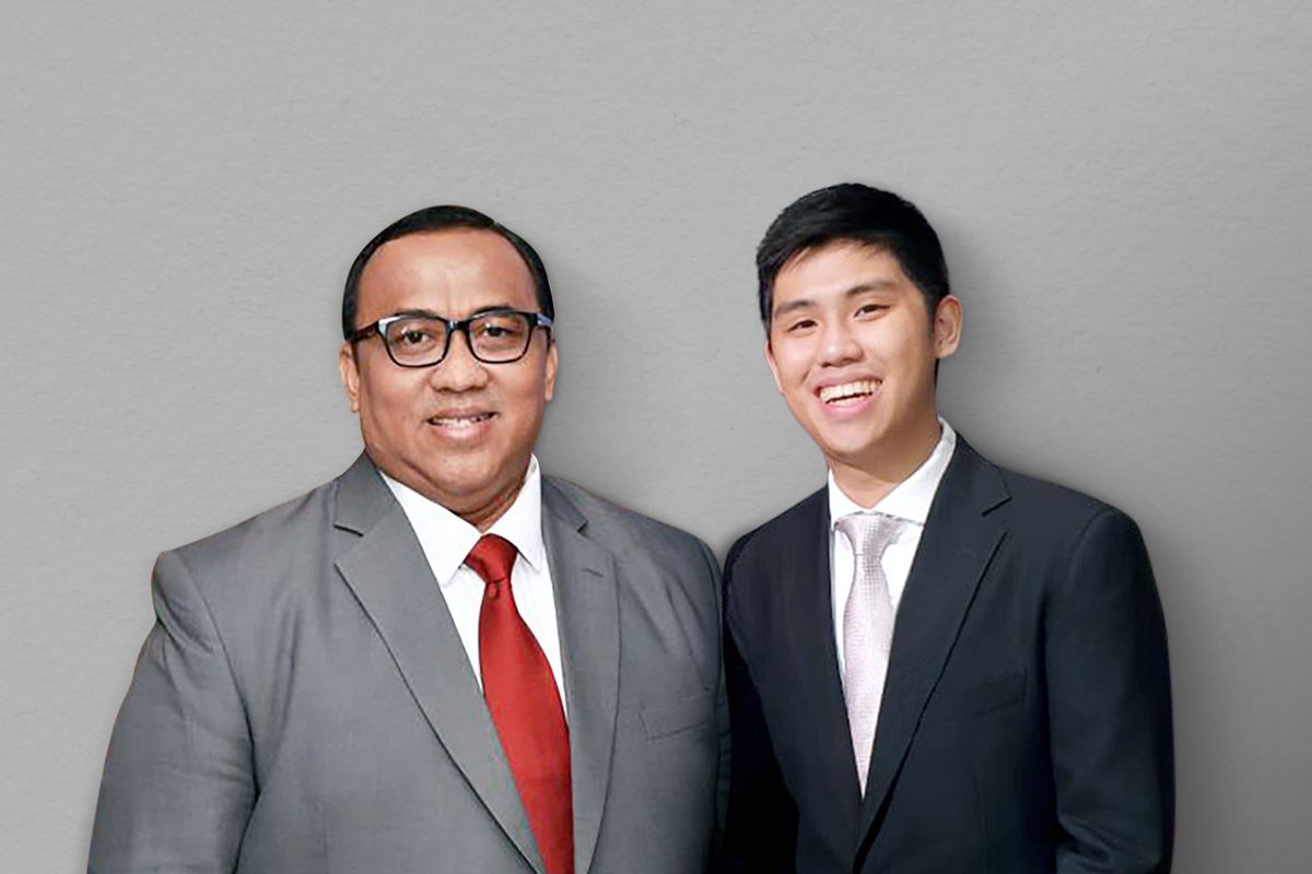 Komisaris Utama Startup Ajaib Andi Gani bersama CEO Ajaib Group Anderson Sumarli.