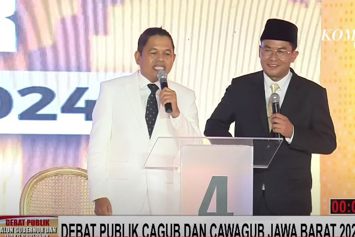 Pasangan calon gubernur dan wakil gubernur Jabar nomor urut 4 Dedi Mulyadi dan Erwan Setiawan