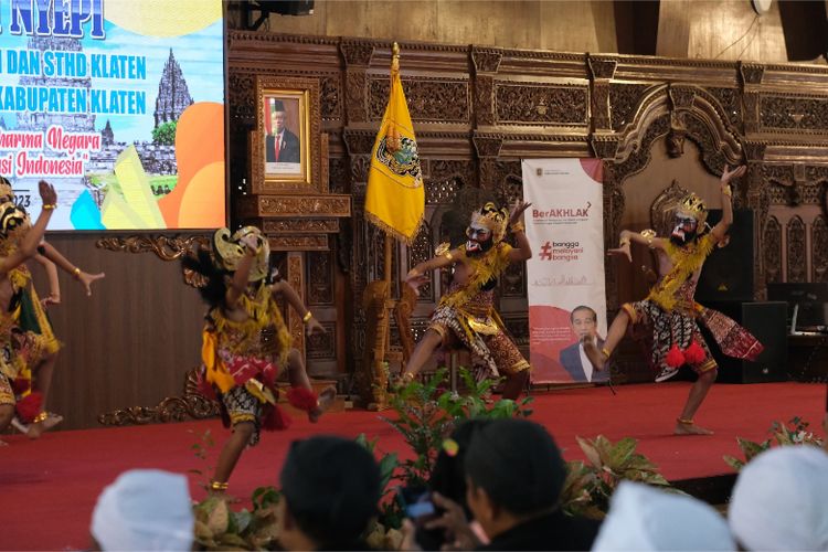 Perayaan Dharma Santi Nyepi yang digelar di Pendopo Pemerintah Kabupaten (Pemkab) Klaten, Rabu (5/3/2023) 