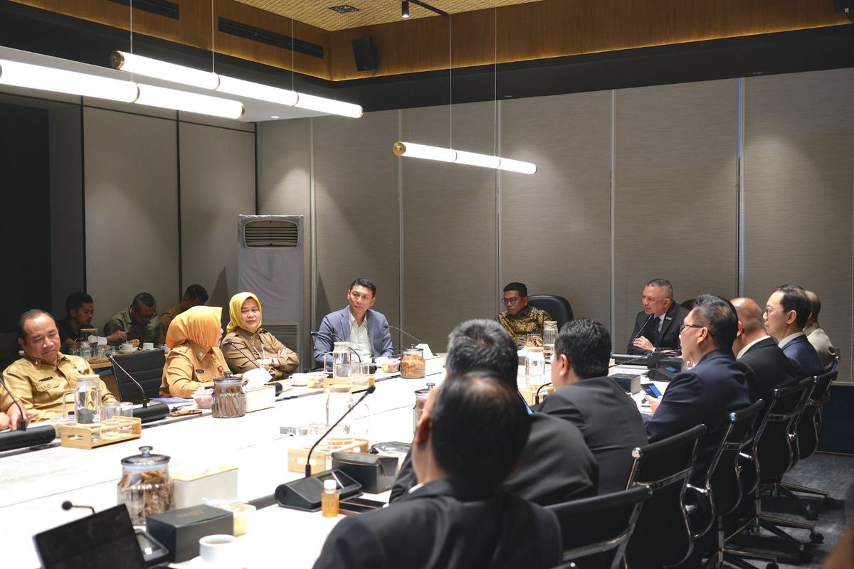 Pertemuan antara Pemprov Banten dengan Direktur Utama InJourney Airports Mohammad R Pahlevi beserta jajaran direksi di Gedung InJourney Airports, kawasan Bandara Soekarno-Hatta Tangerang, Senin (4/8/2025).