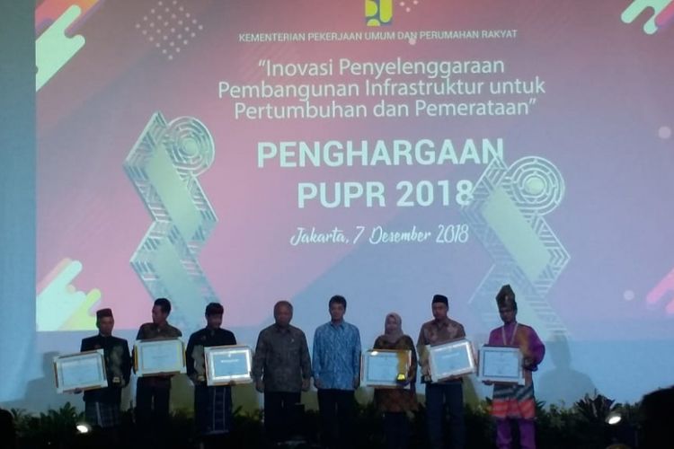 Penghargaan PUPR 2018 yang digelar di Auditorium Kementerian PUPR, Jakarta, Jumat (7/12/2018).