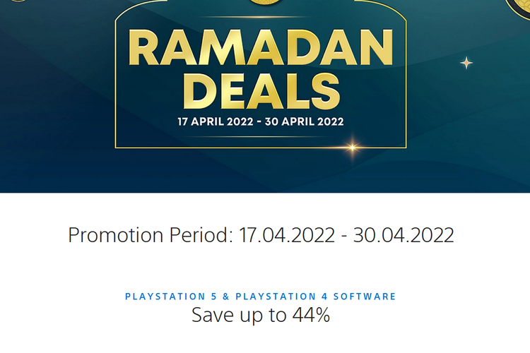 Sony PlayStations gelas diskon hingga 44 persen mulai 17-30 April 2022.