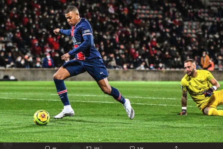 Striker Paris Saint-Germain, Kylian Mbappe. 