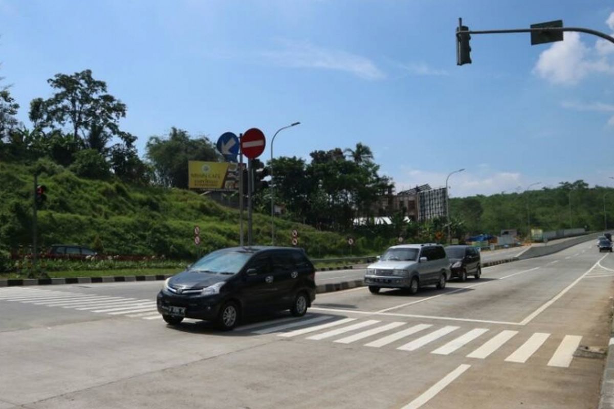 Kondisi jalan setelah Exit Toll Bawen, Jawa Tengah, Selasa (20/6/2017).