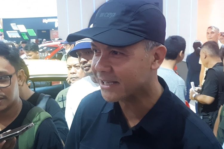 Ganjar Pranowo di IIMS 2024, JIExpo Kemayoran, Jakarta Pusat, Kamis (22/2/2024).