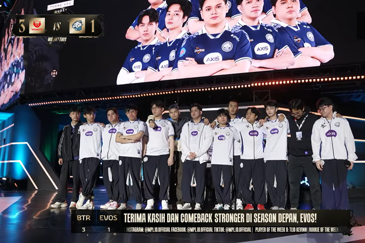 Evos Esports yang tereliminasi dari MPL ID S17 setelah kalah dari Bigetron by Vitality dengan skor 3-1.
