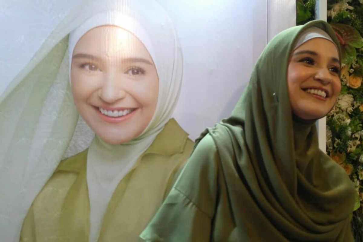 Artis peran Shireen Sungkar saat ditemui dalam jumpa pers di kawasan Gunawarman, Kebayoran Baru, Jakarta Selatan, Rabu (20/3/2019).