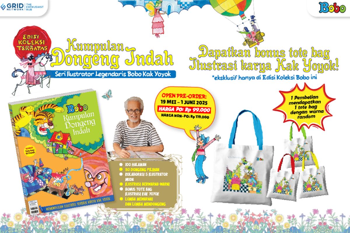 Majalah Bobo menghadirkan Edisi Koleksi Terbatas bertajuk “Dongeng Indah Terbaik”. 