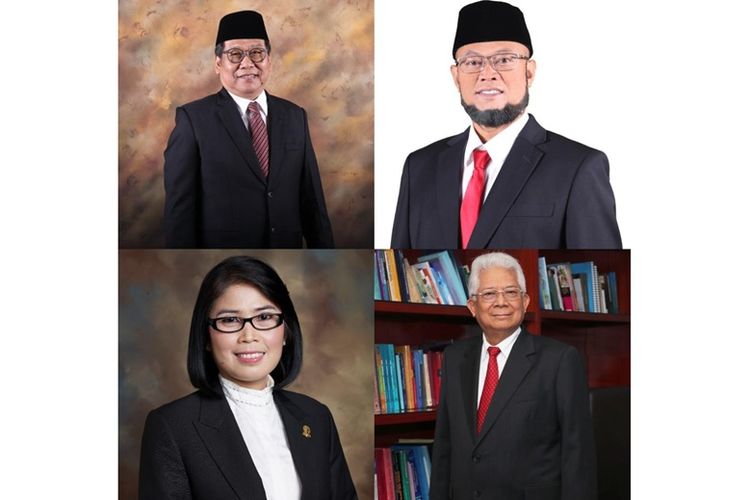 Prof Dr M Atwi Suparman MSc, PhD (2009-2017), Prof Ojat Darojat MBus, Prof Ir Tian Belawati Med, dan Dr Mohamad Yunus SS, MA.