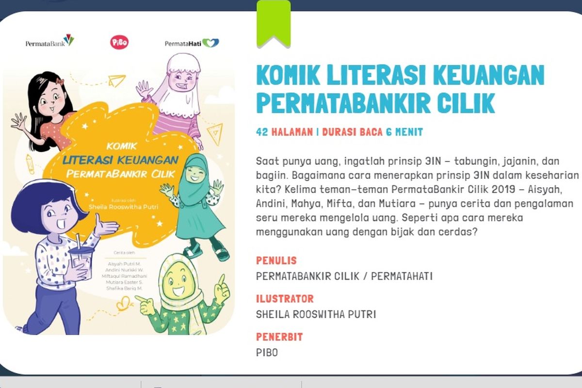 Komik Literasi Keuangan Bankir Cilik