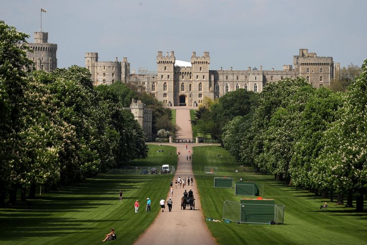 Windsor Castle di Windsor, timur London, lokasi pesta pernikahan Pangeran Hary dan Meghan Markle.
/ AFP PHOTO / Daniel LEAL-OLIVAS