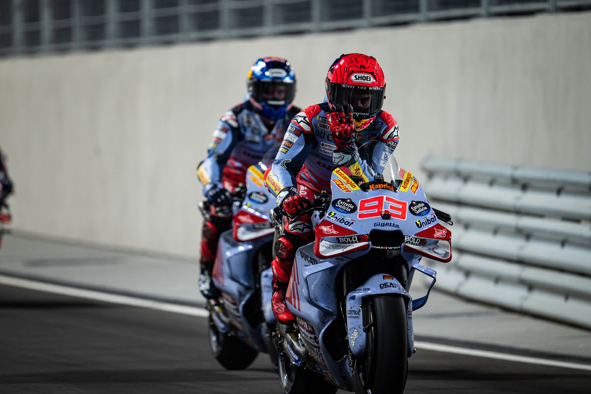 Marc Marquez saat berlaga pada MotoGP Qatar 2024